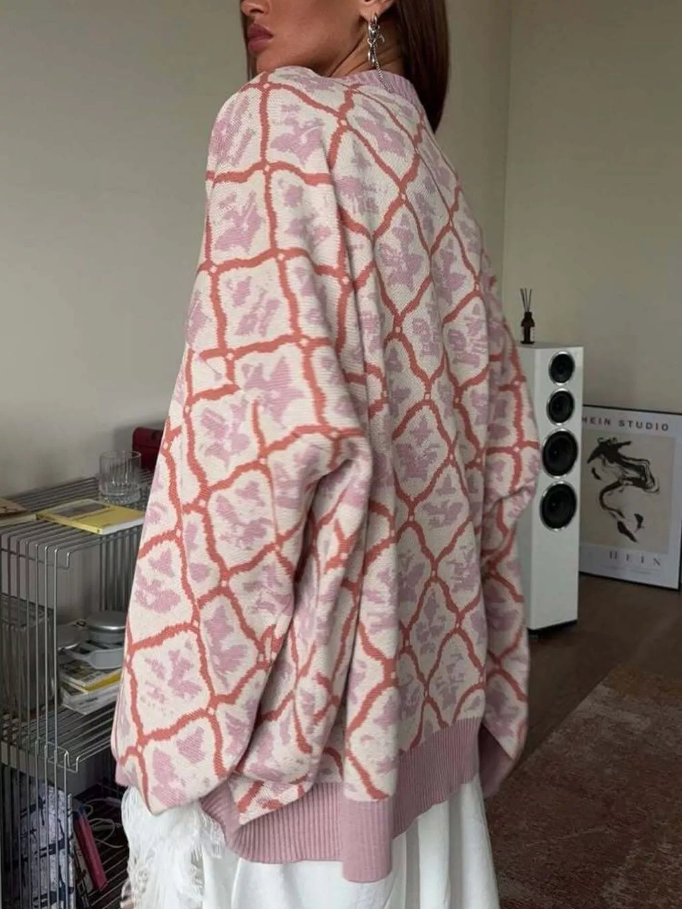 Letter Round Neck Long Sleeve Sweater