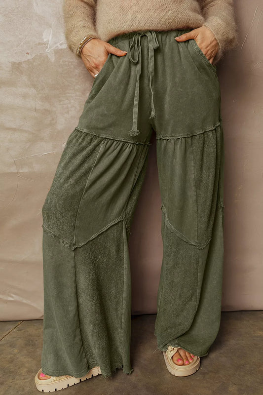 Tiered Wide Leg Pants