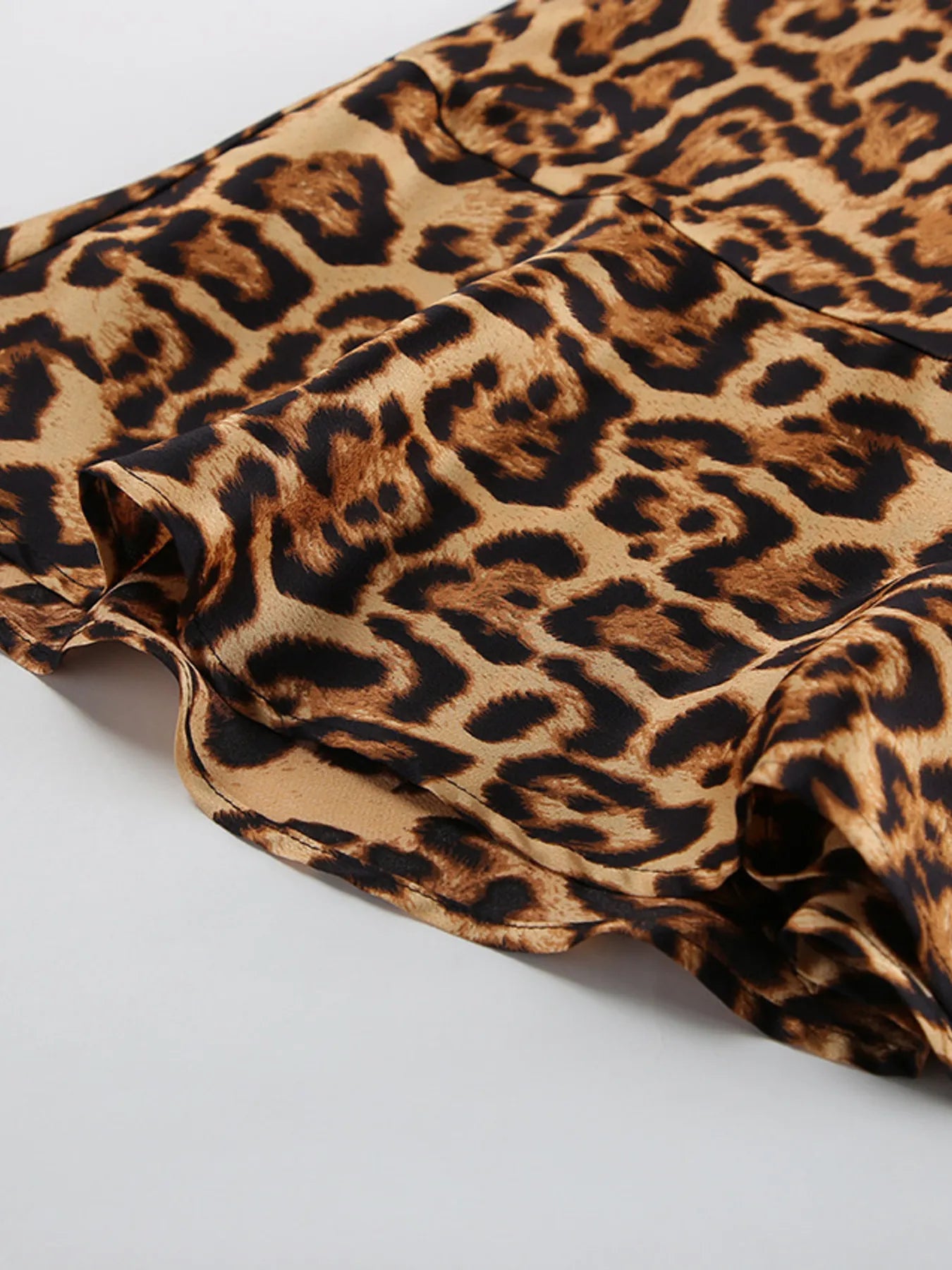 Leopard Print Mini Skirt