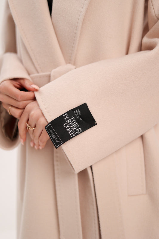 Chester Premium Wool Cashmere Coat in Praline