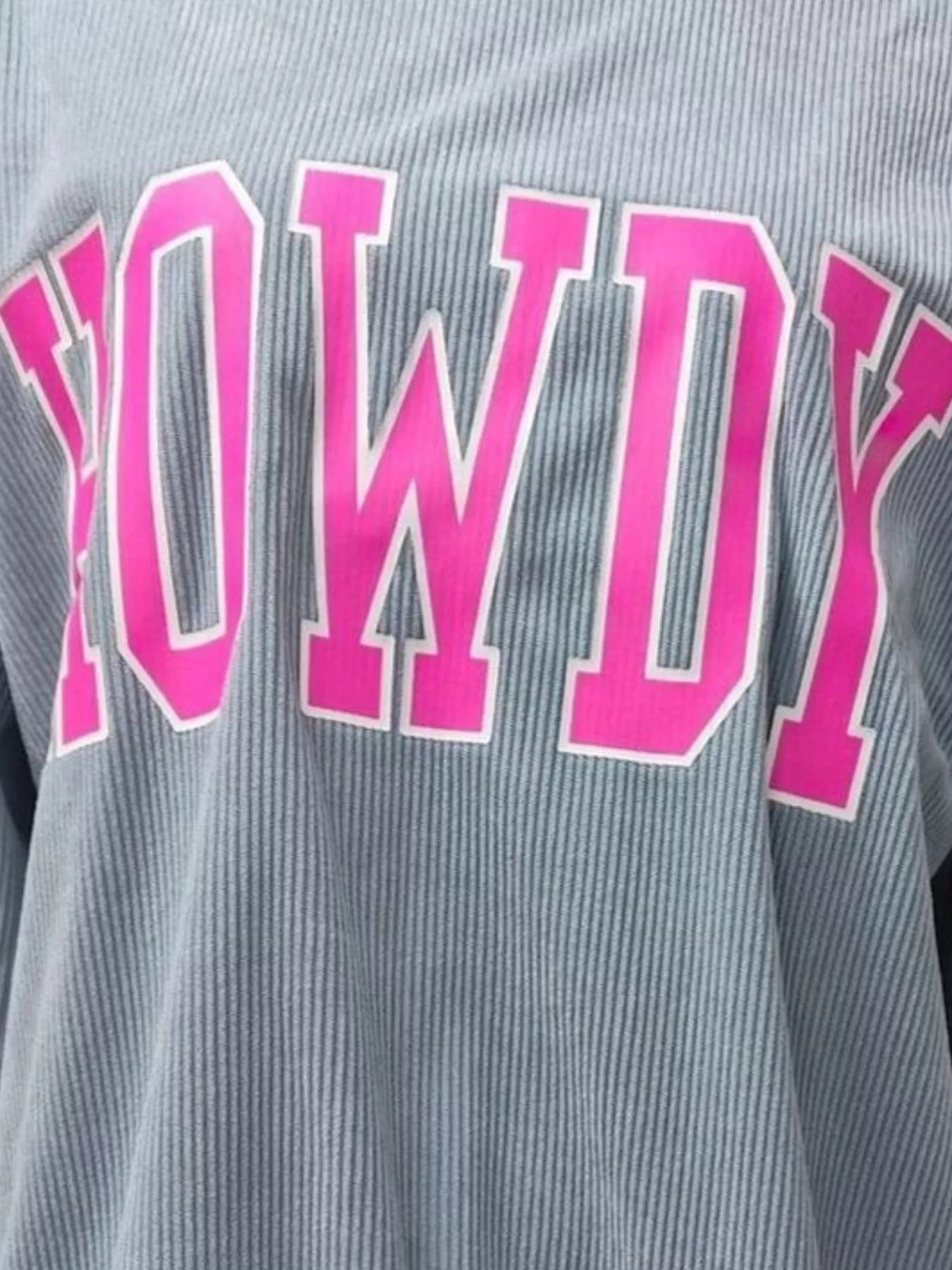 Full Size Howdy Round Neck Oversized Sweatshirt Plus Size