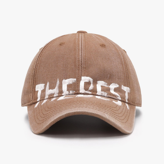 Graffiti letters fashion all-match cap outdoor curved brim soft top baseball cap Khaki FREESIZE