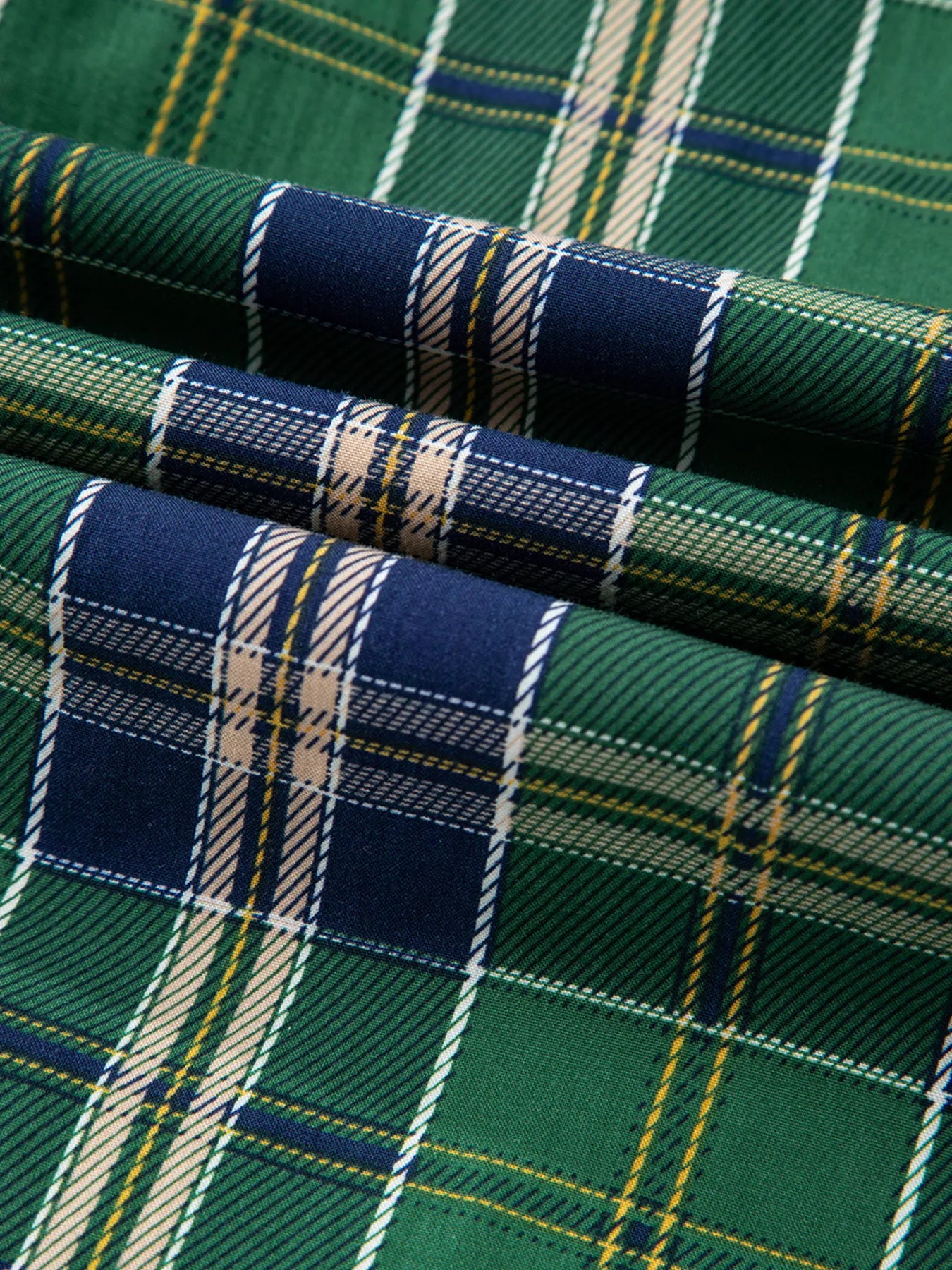 Plaid Frilly Collar Long Sleeve Shift Mini Dress