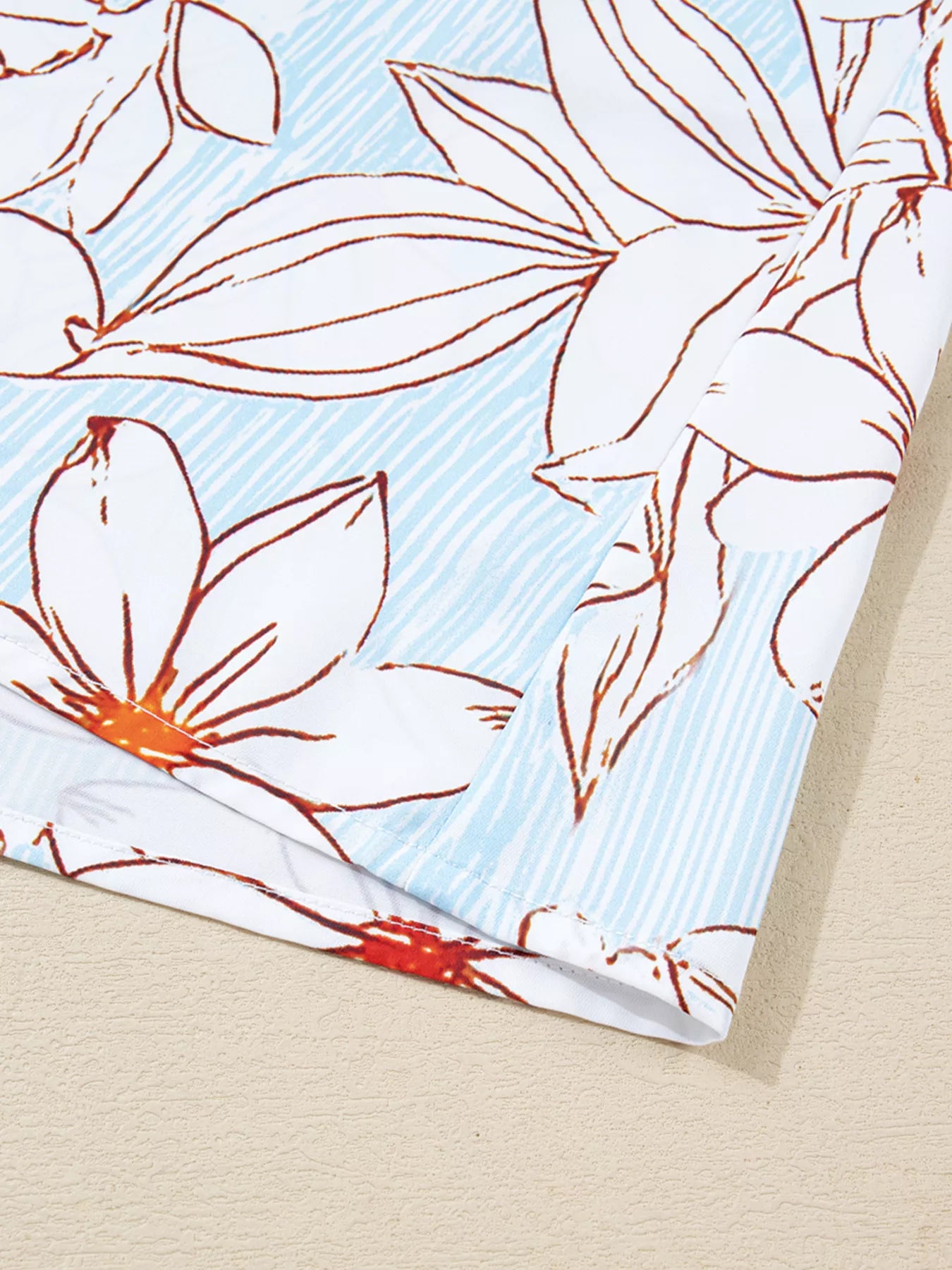 Floral Print Tie Neck Long Sleeve Mini Dress