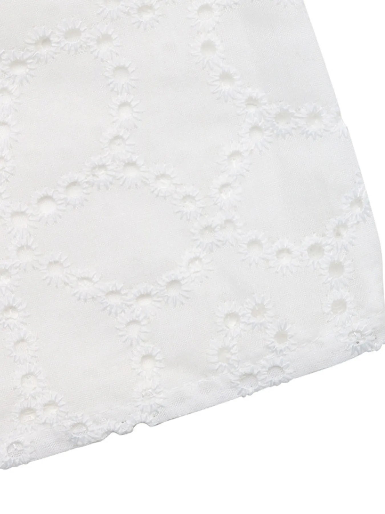 Eyelet Cutout Off-Shoulder Blouse