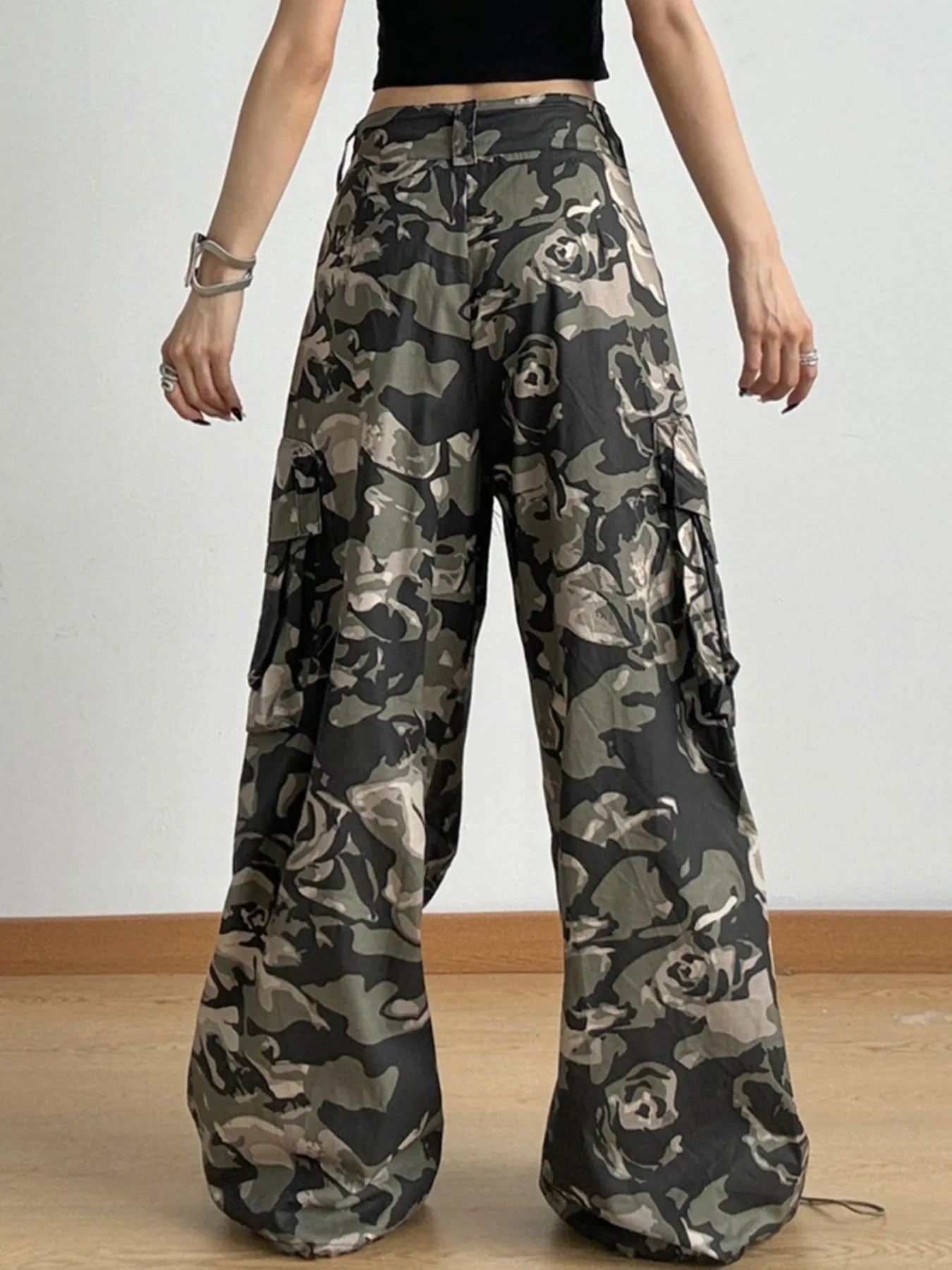 Camouflage Wide Leg Pants