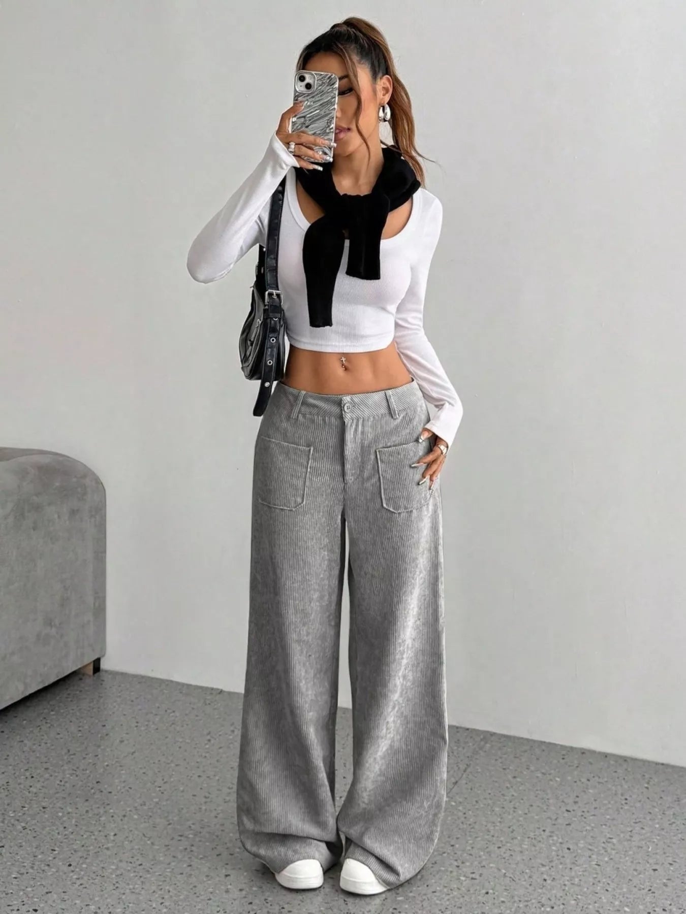 Wide Leg Corduroy Pants
