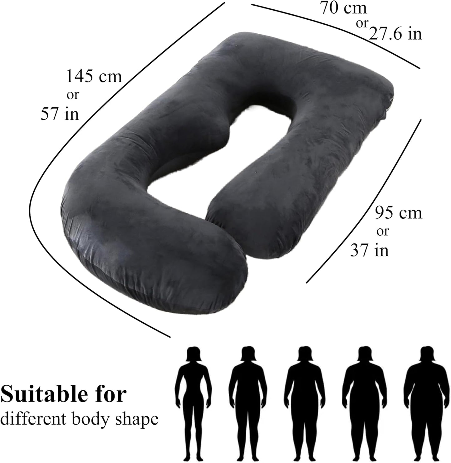 Full Body Pregnancy Pillow 57 Inch Maternity Support Pillow
