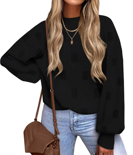 Women's Turtleneck Sweaters - Knit Pullover Long Sleeve Fall Fashion Top