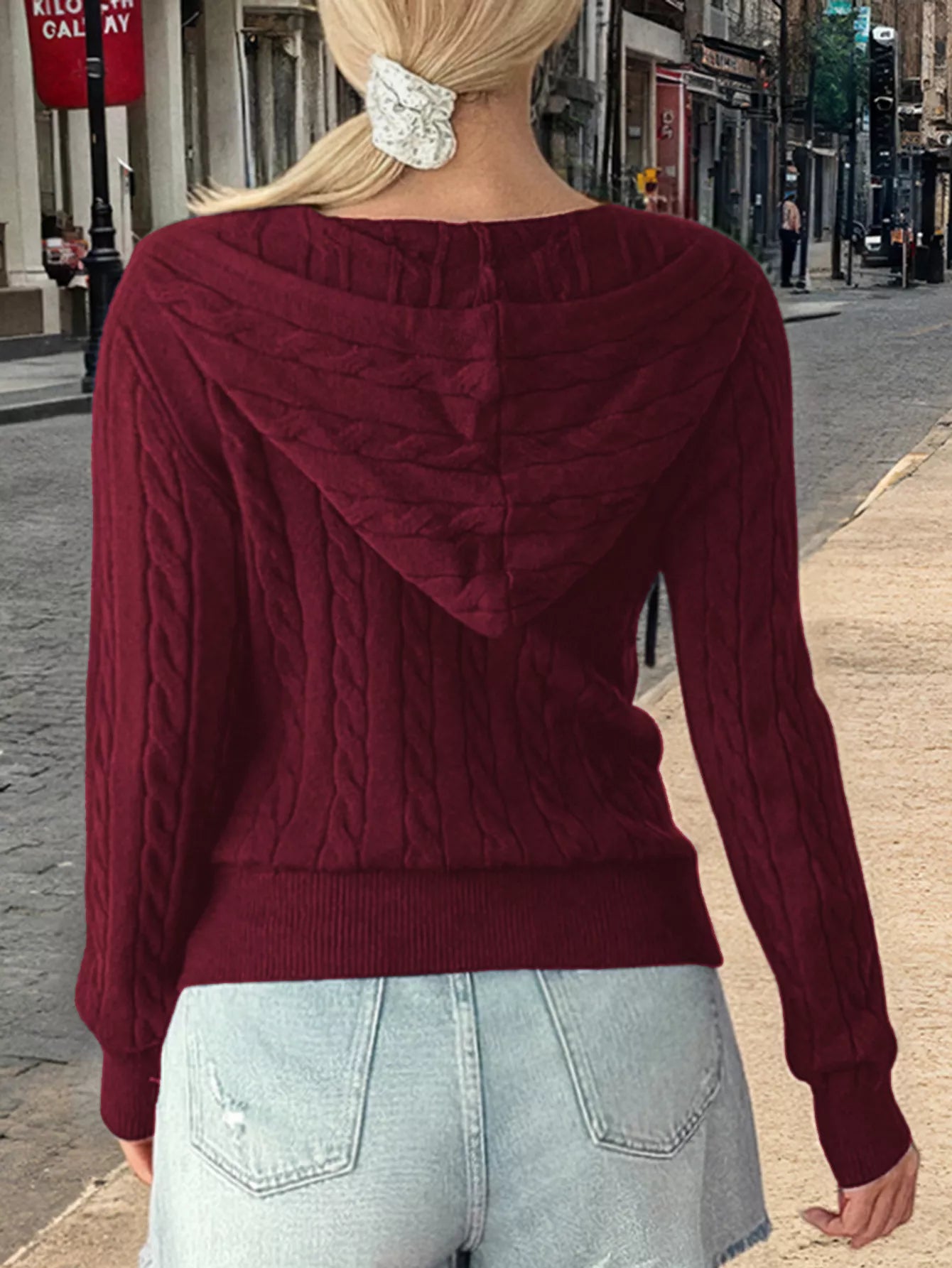 Cozy Cable-Knit Zip-Up Cardigan