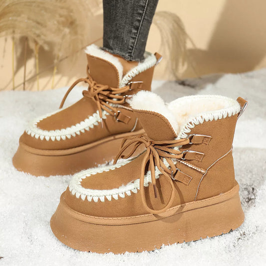 Sherpa Lined Platform Snow Boots