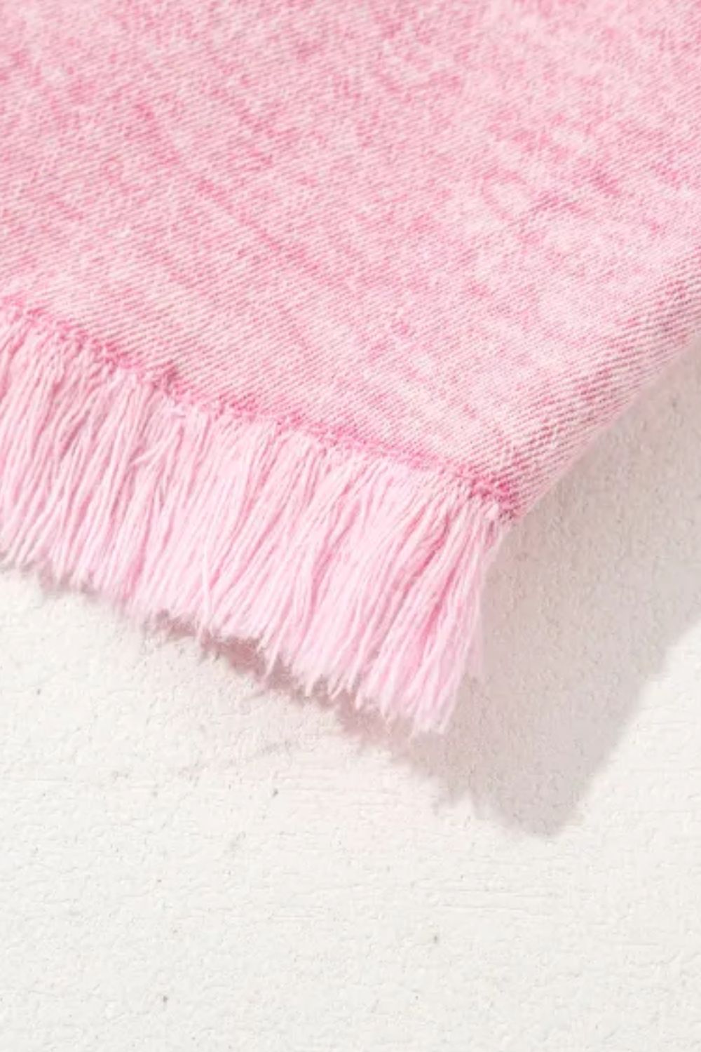 Washed Wide Smocked Waistband Frayed Denim Shorts