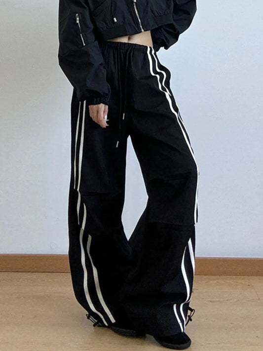 Side Stripes Wide Leg Pants