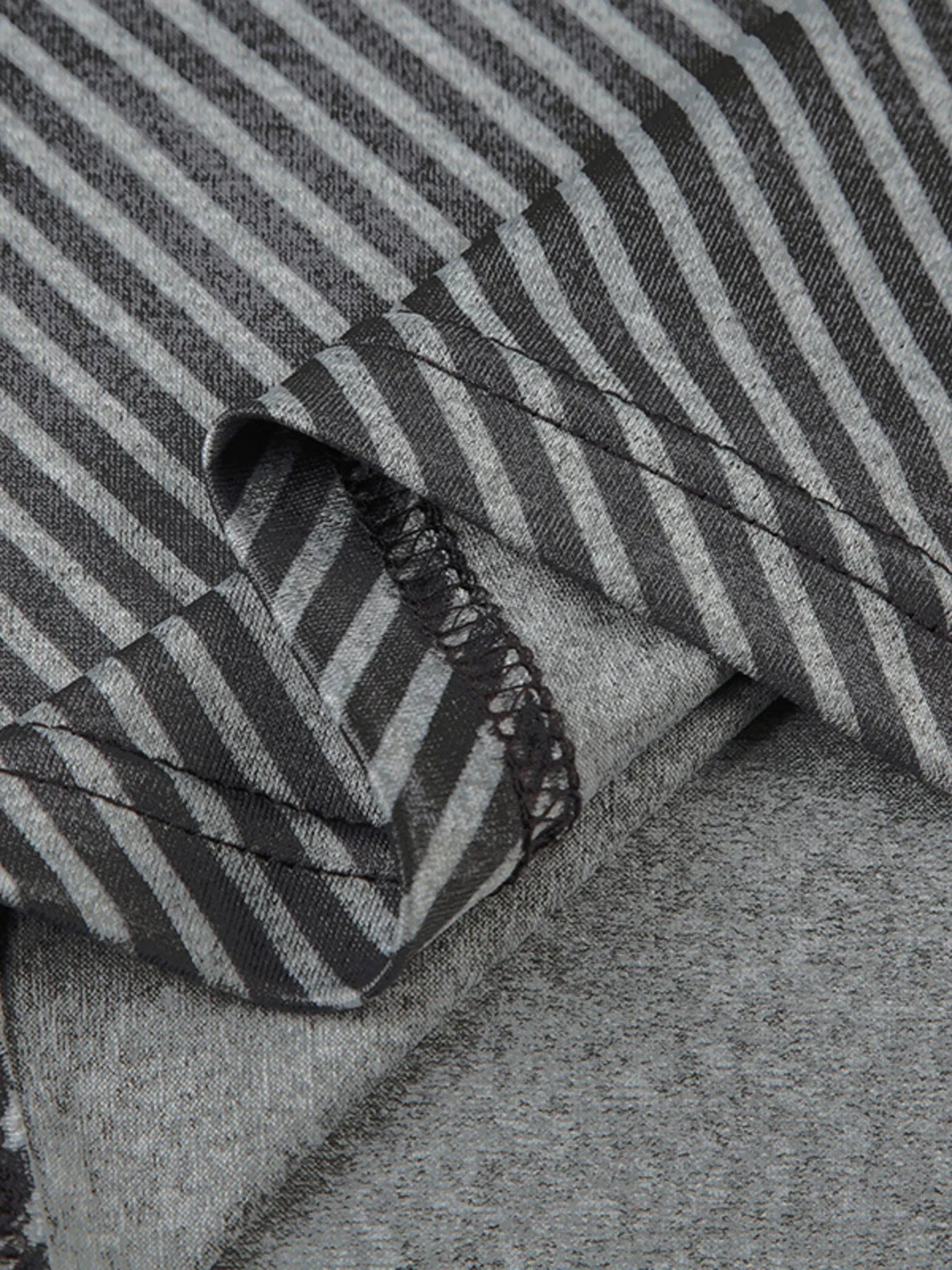 Striped Single Shoulder T-Shirt