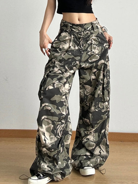 Camouflage Wide Leg Pants
