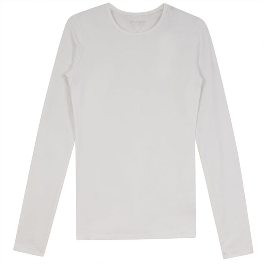 Long Sleeves Crewneck T-Shirt White