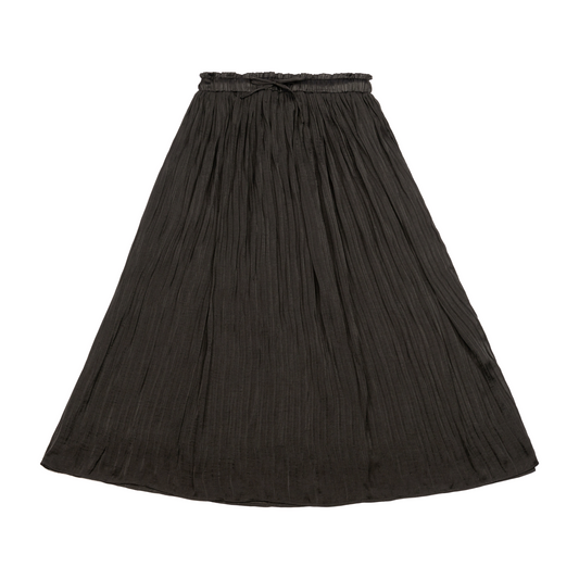39" Rib Long Skirt Black