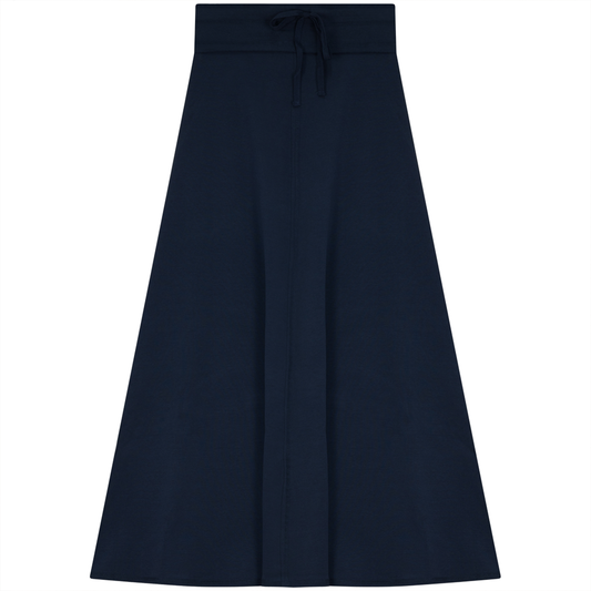 Rib Long Skirt 39" Dark Denim