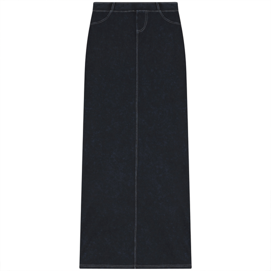 Wash Pull On Skirt 39" Dark Denim Wash