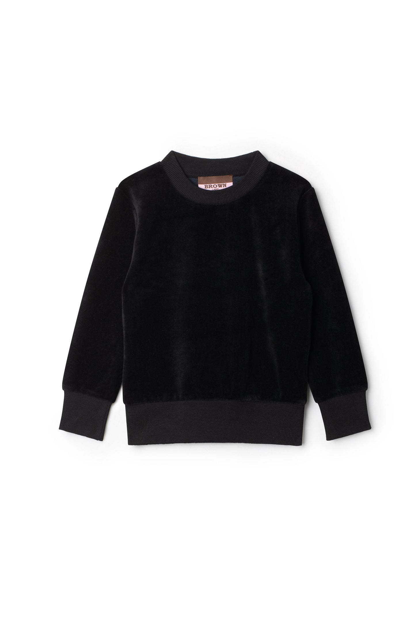 Basic Velour Crewneck Sweater Dark Navy