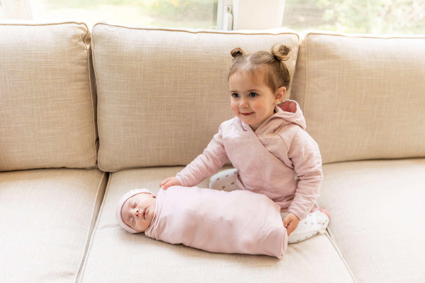 Bebe Bella Ribbed Blanket & Hat Set