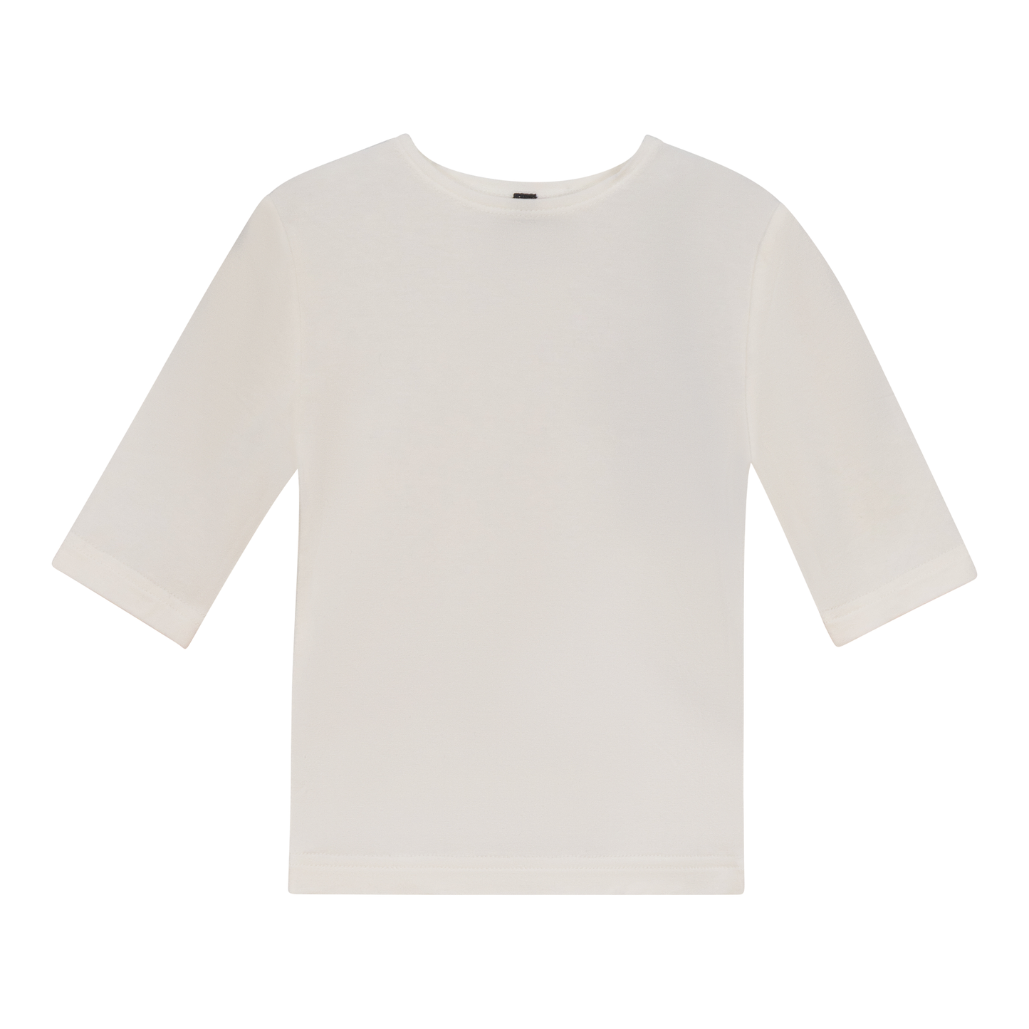 Shell Top With 3/4 Sleeves Off White