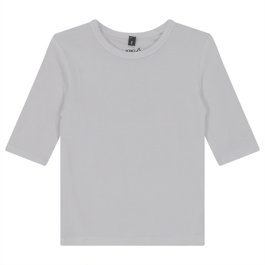 Shell Top With 3/4 Sleeves White