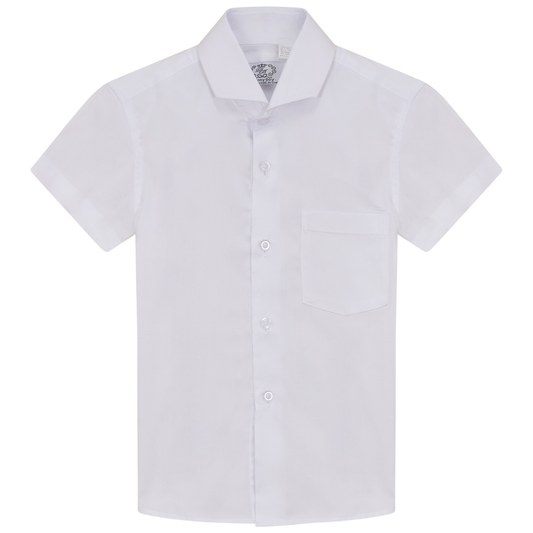 Slim Fit Short Sleeves Shirt White - 8701