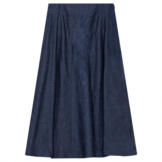 Paneled Skirt Dark Denim