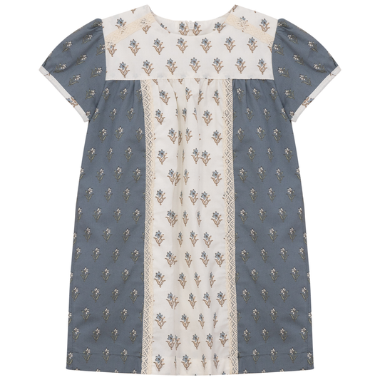 Floral Printed Lace Dress Cream Floral