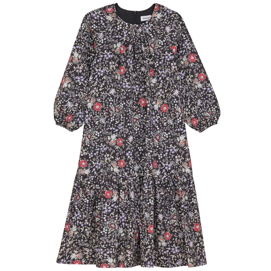 Floral Printed Dress Black Floral