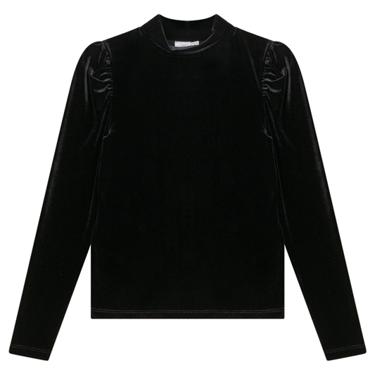 Top with Puffy Shoulders Black