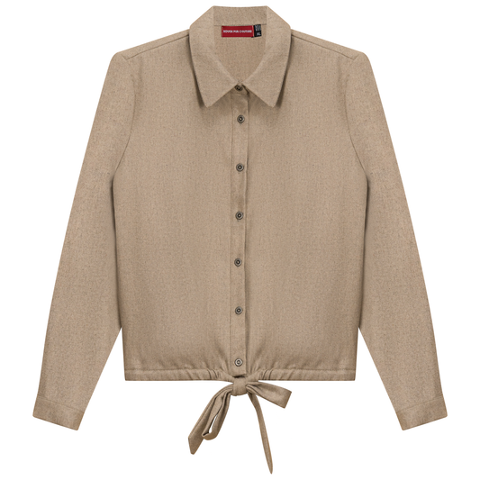 Button Down Top Oatmeal