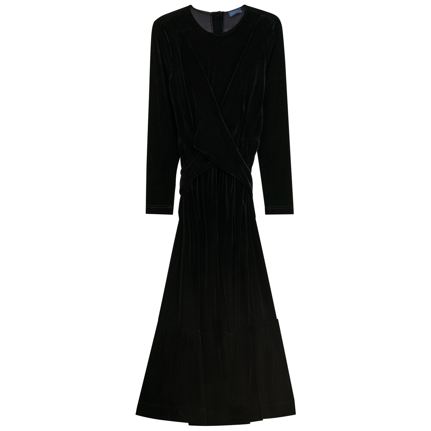 Velour Long Dress Black Velour