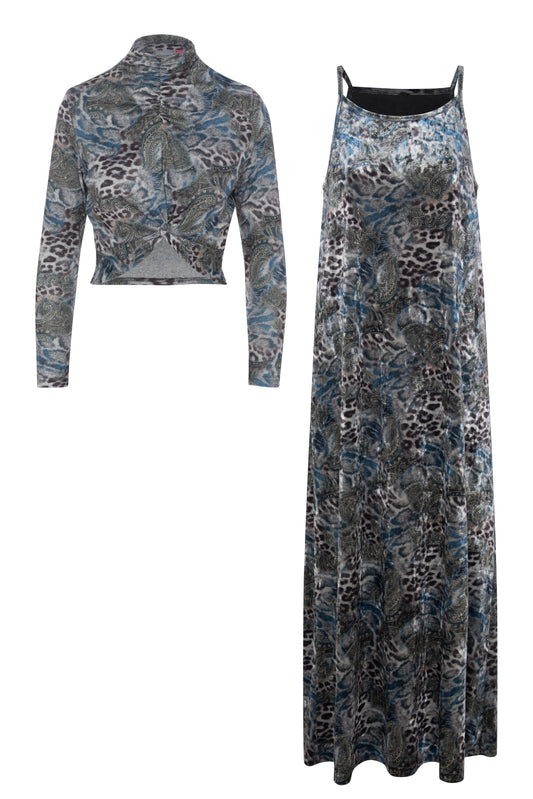 Printed Jumper Set Navy Print