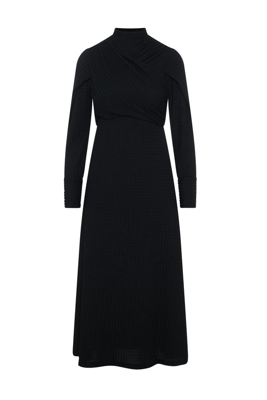 Wrap Look Dress Black