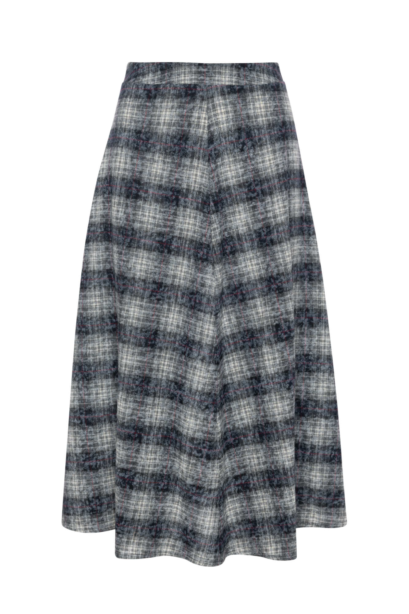 Monochrome Plaid Skirt Navy Plaid