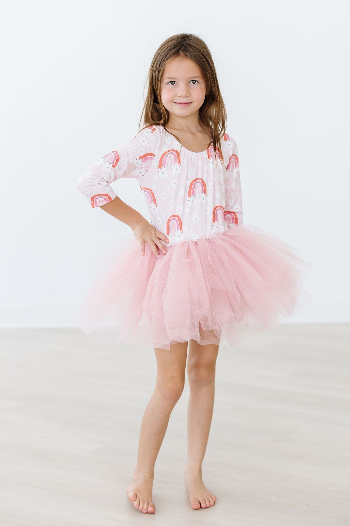 SALE Fun & Flowers 3/4 Tutu Leotard