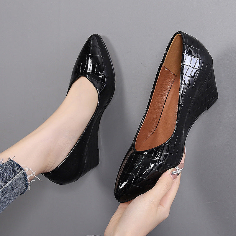 Minority Women Spring Autumn Stiletto Pointed Work Shoes Classy High Heels Black
