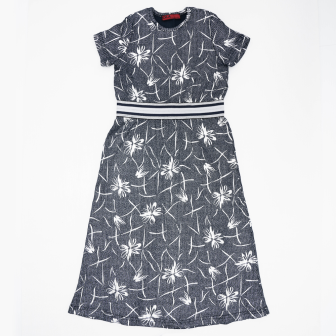 Long Floral Dress Navy