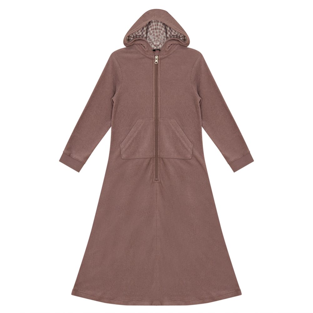 Plaid Terry Robe Haze