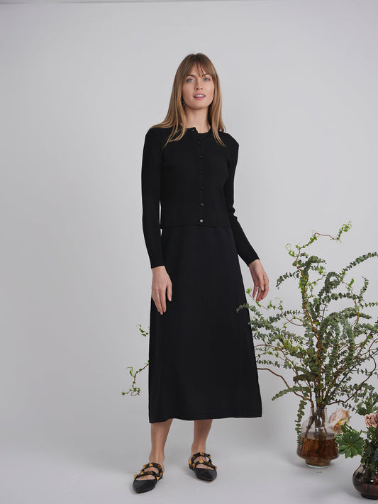 Cropped Knit Cardigan