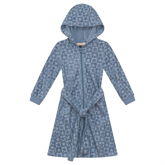 Checkered Star Terry Robe Denim