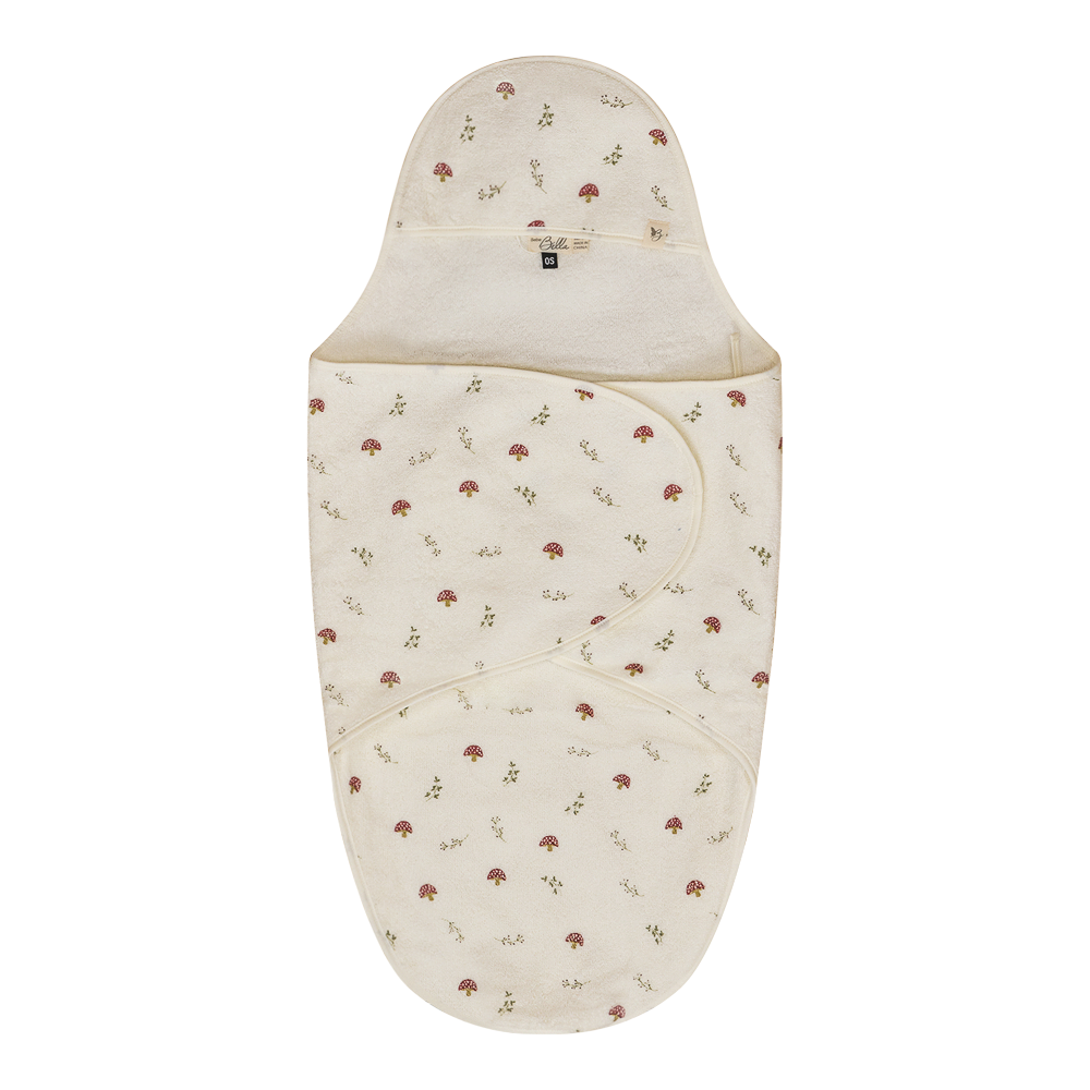 Printed Wrap Terry Towel Beige Cream One Size