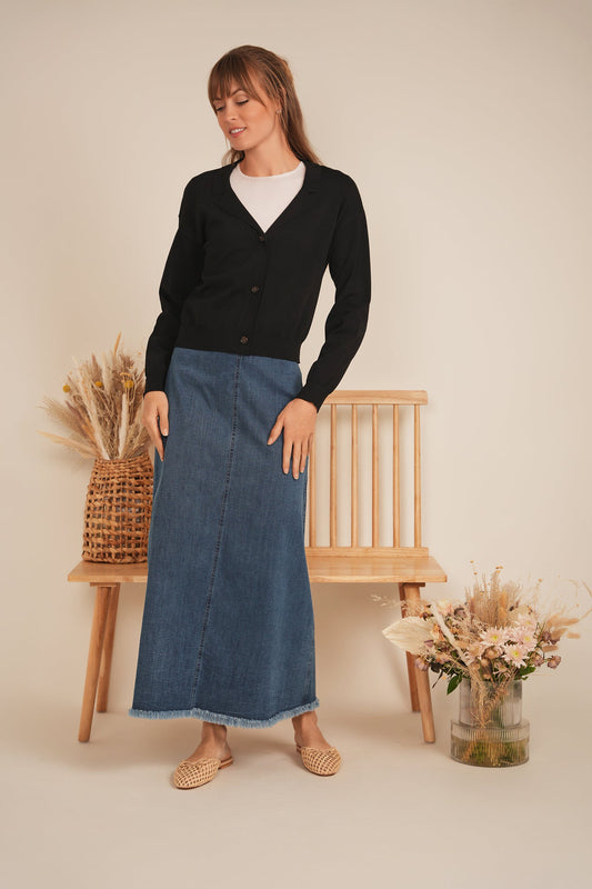 Cropped Knit Cardigan