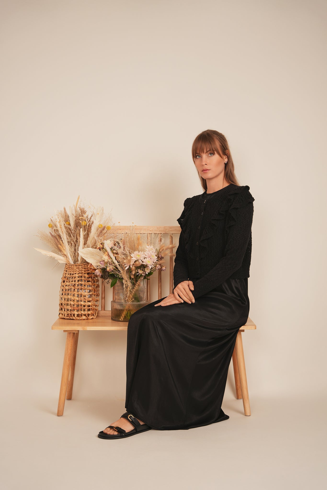 Cropped Crochet Knit Cardigan