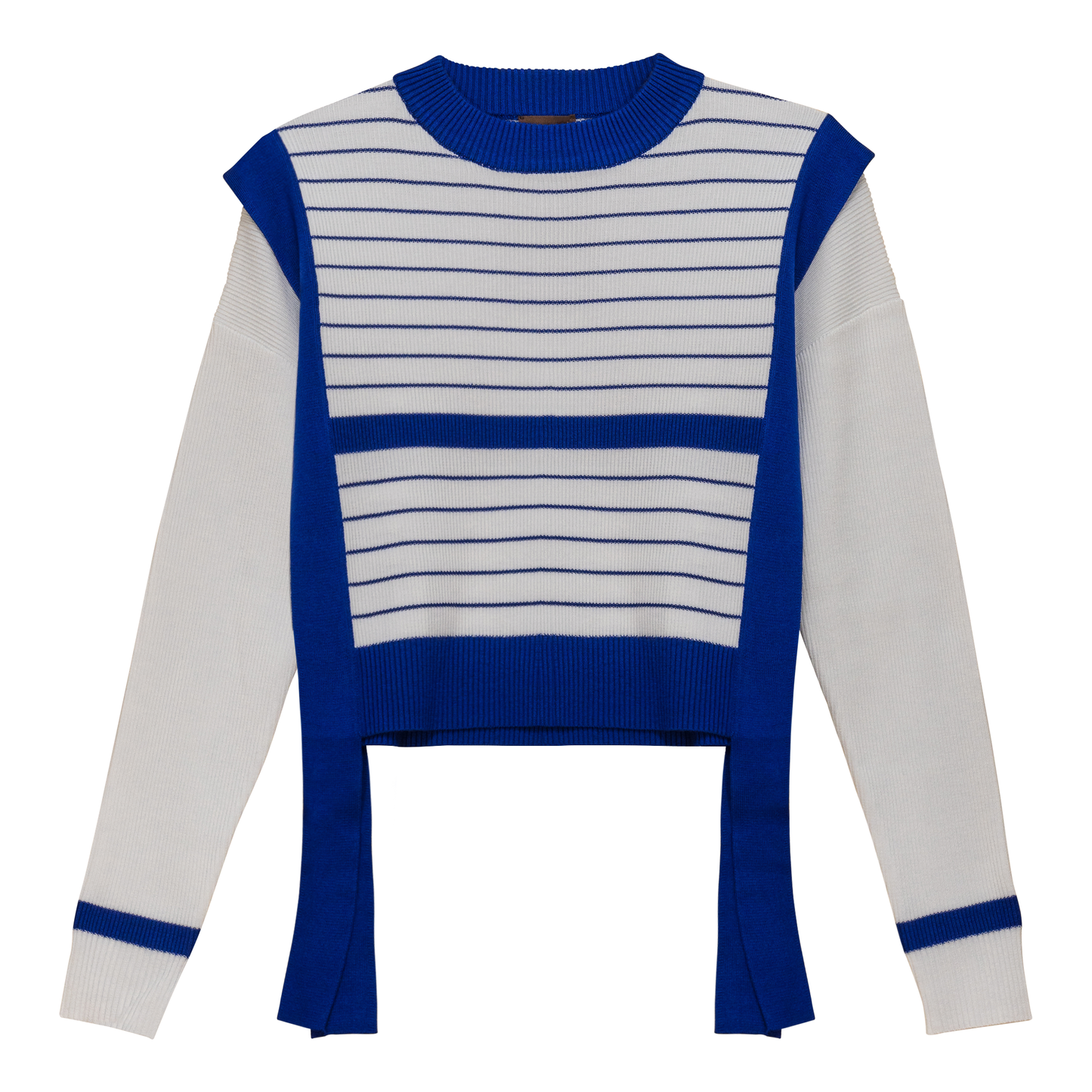 Striped Belt Sweater White Sapphire