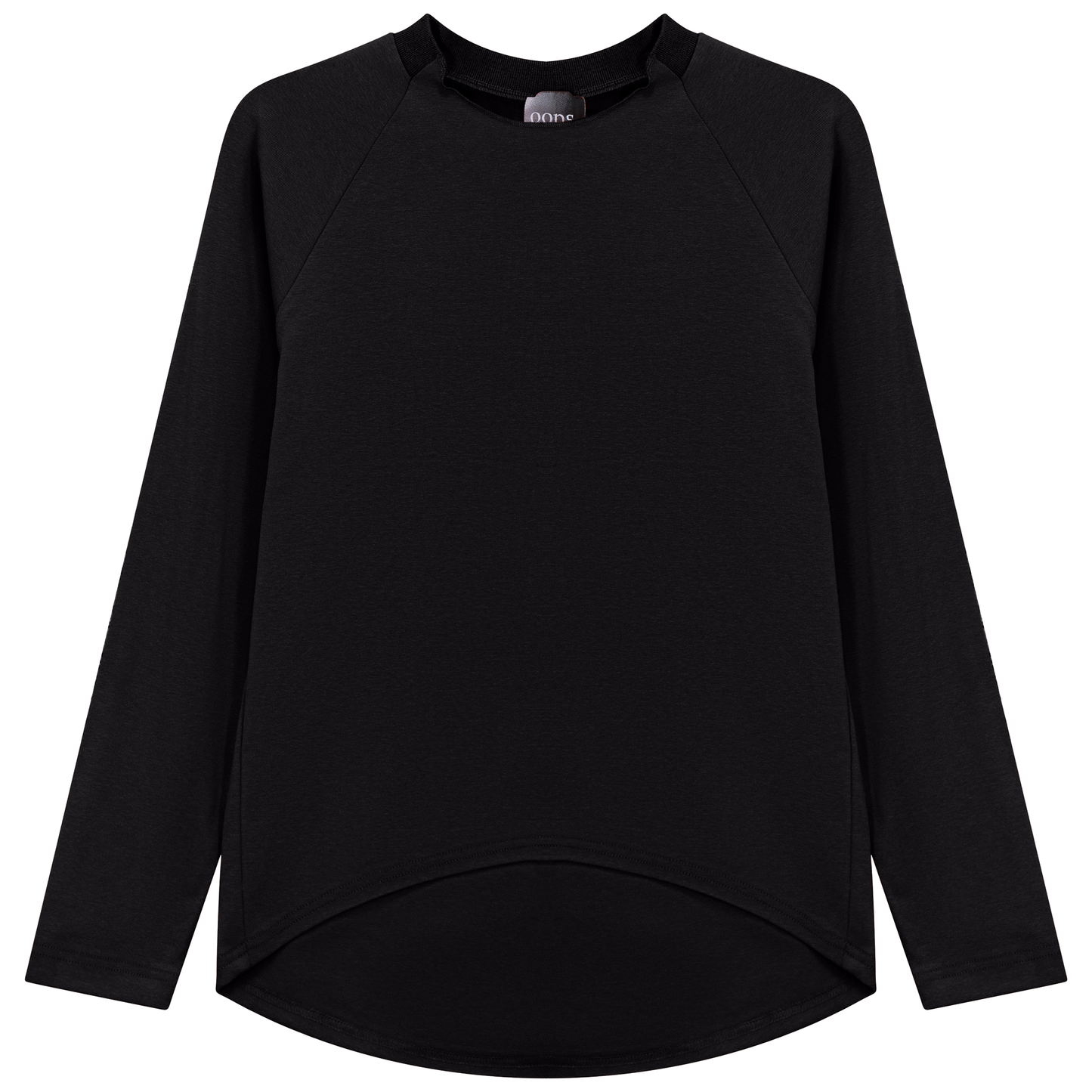 Pleat Back Tee Black