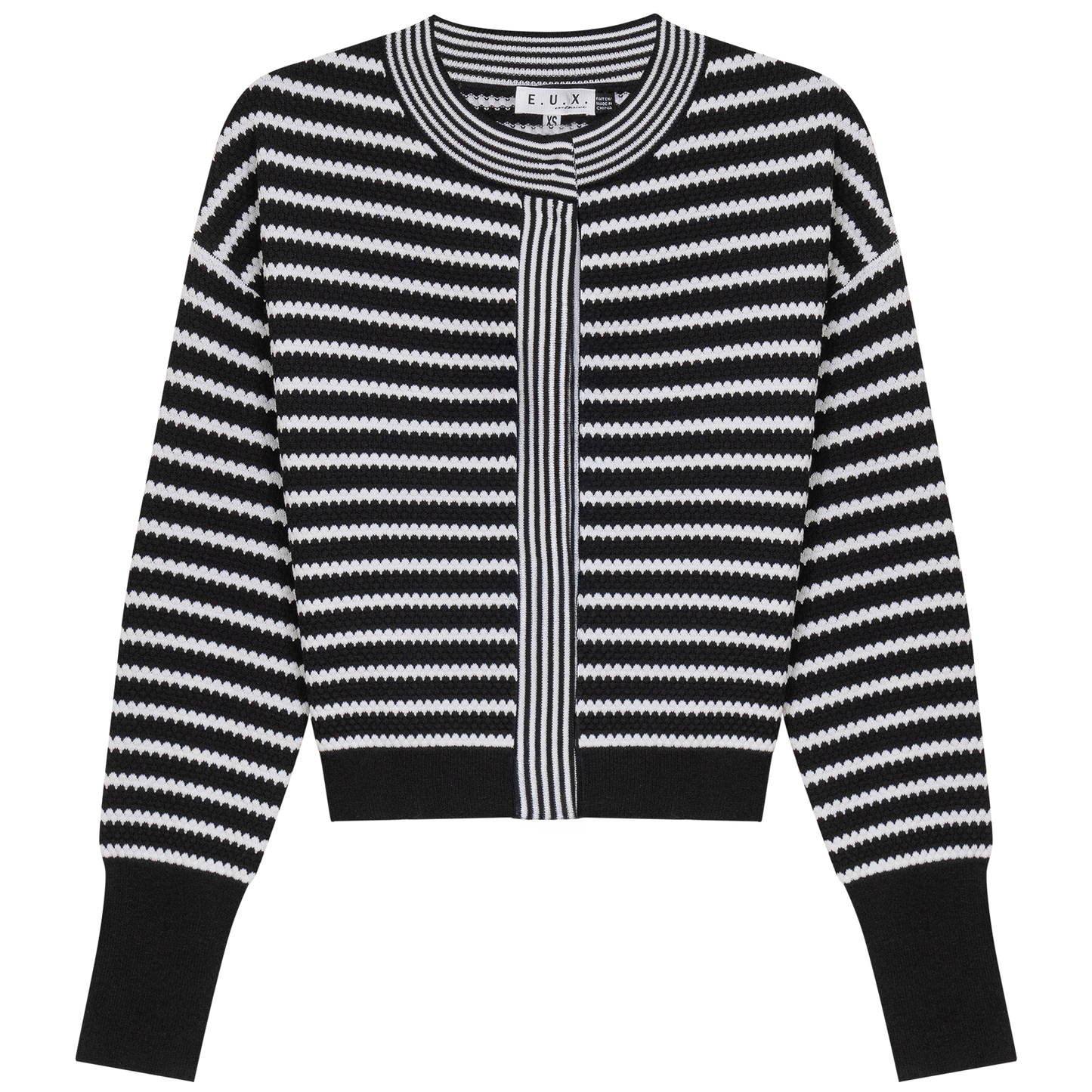 Crochet Cardigan Black White