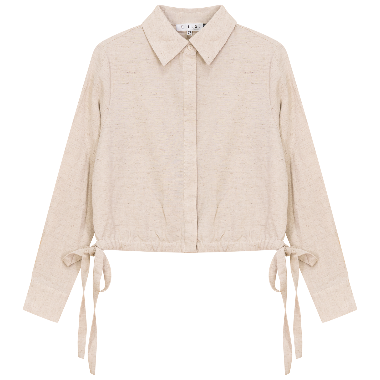 Linen Cropped Top Stone